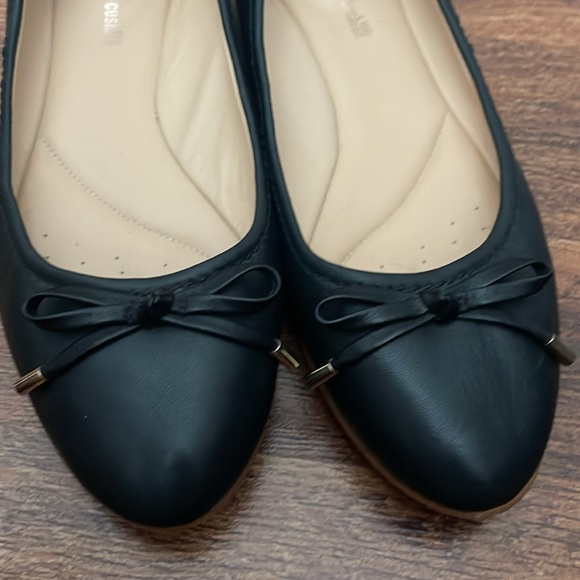 Clarks Grace Lily black leather ballet flats plus cushion. US size 10 used - Picture 2 of 6